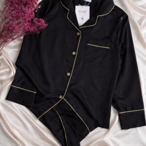 Pyjama satin 60057 Noir