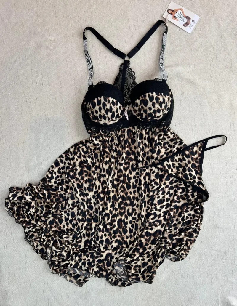#tendance #bride #quality #nightwear Nuisette leopard en lycra Par taille M-L..XL-XXL —————————-3