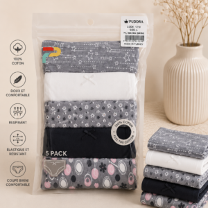 Pack de 5 culottes ( Cotton)  Puddra 5-17