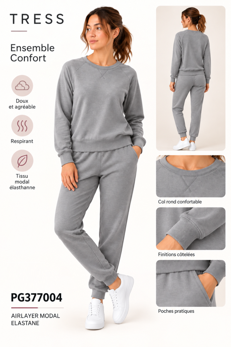 Ensemble gris confort TRESS